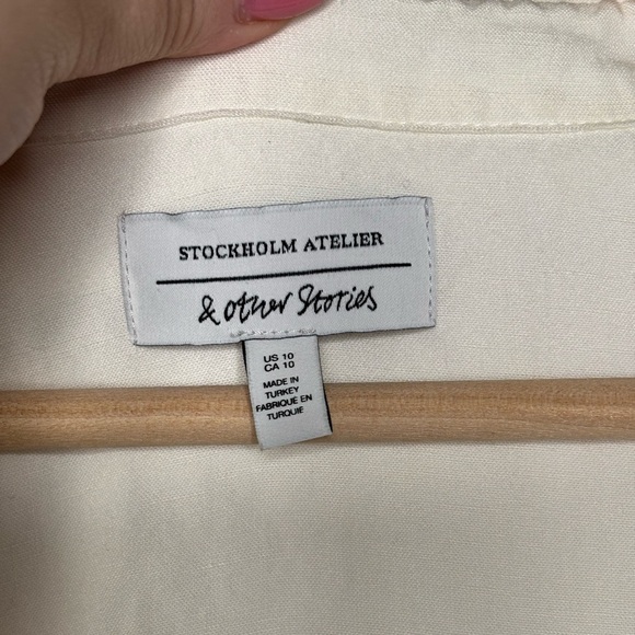 & OTHER STORIES Collared Mini Wrap Dress size 10 - Picture 11 of 11